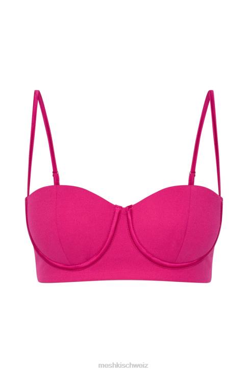 Meshki Fiorella-Crêpe-Bustier-Oberteil Fuchsie Kleidung 060V1160