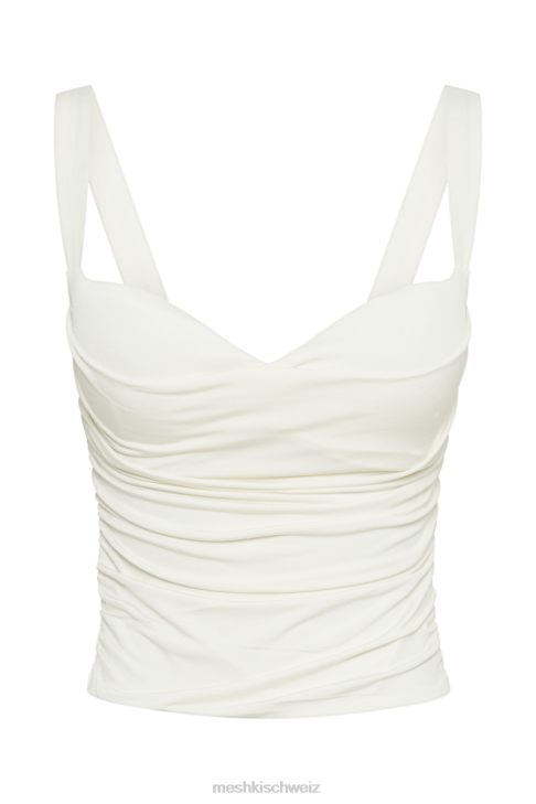 Meshki Hailey Slinky Longline Sweetheart Top Elfenbein Kleidung 060V759