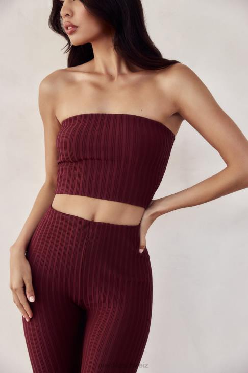 Meshki Jordi trägerloses Strickoberteil Kirschschokolade Kleidung 060V1012