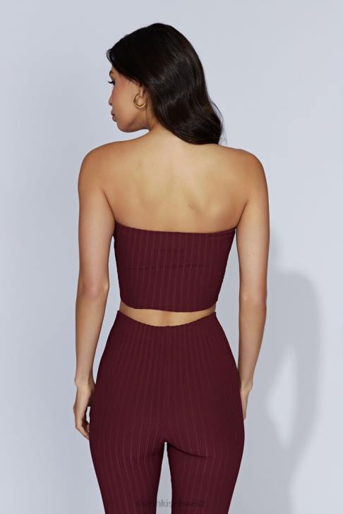 Meshki Jordi trägerloses Strickoberteil Kirschschokolade Kleidung 060V1012