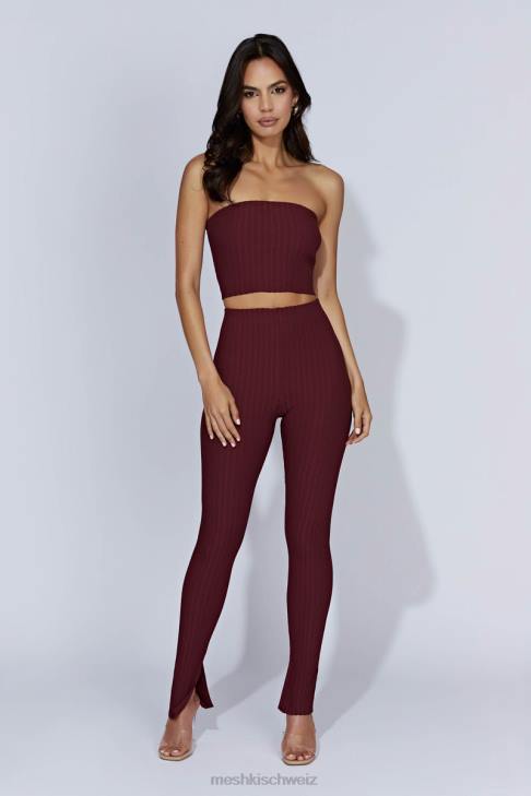 Meshki Jordi trägerloses Strickoberteil Kirschschokolade Kleidung 060V1012