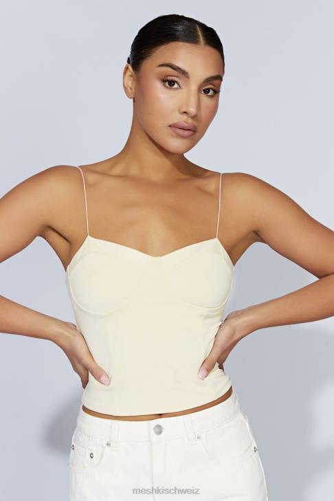 Meshki Kaitlyn Sweetheart-Top mit dünnen Trägern Creme Kleidung 060V1159
