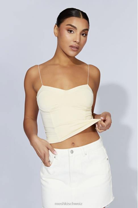 Meshki Kaitlyn Sweetheart-Top mit dünnen Trägern Creme Kleidung 060V1159