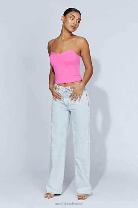 Meshki Kaitlyn Sweetheart-Top mit dünnen Trägern Kaugummirosa Kleidung 060V977