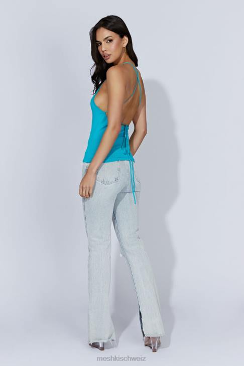 Meshki Kelly Longline-Top Aquamarin Kleidung 060V1024