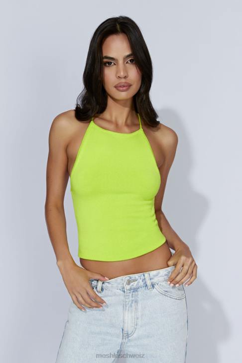Meshki Kelly Longline-Top frisches Grün Kleidung 060V1063