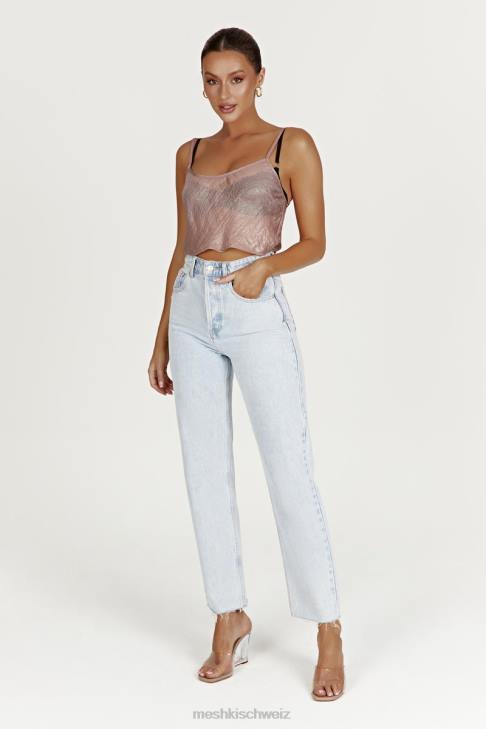 Meshki Kiana schillerndes Leibchen Taupe Kleidung 060V1027