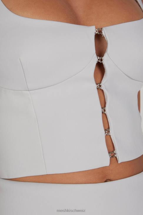 Meshki Lainey Haken- und Ösenoberteil grau Kleidung 060V1210