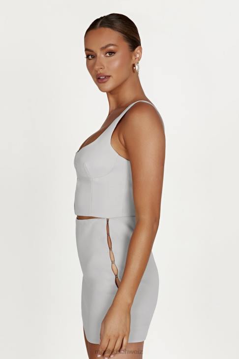 Meshki Lainey Haken- und Ösenoberteil grau Kleidung 060V1210