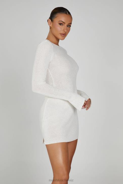 Meshki Maribelle-Langarm-Strickoberteil Weiß Kleidung 060V815