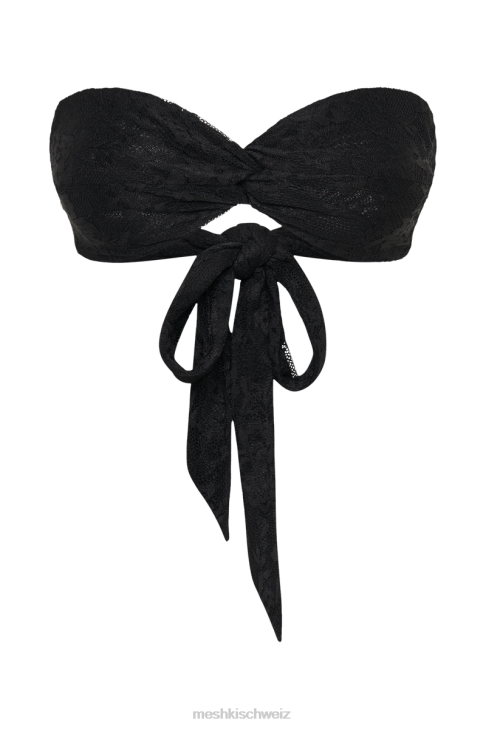 Meshki Mia trägerloses Twist-Top Schwarz Kleidung 060V839