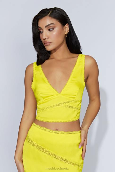 Meshki Monet-Spitzenoberteil frisches Grün Kleidung 060V1089