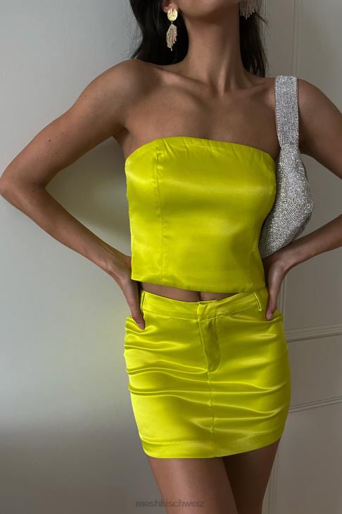 Meshki Monique Satin-Röhrenoberteil frisches Grün Kleidung 060V1090