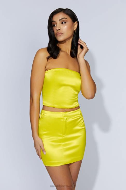 Meshki Monique Satin-Röhrenoberteil frisches Grün Kleidung 060V1090