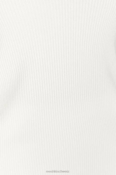 Meshki Strick-Tanktop mit Viola-Kragen Weiß Kleidung 060V929