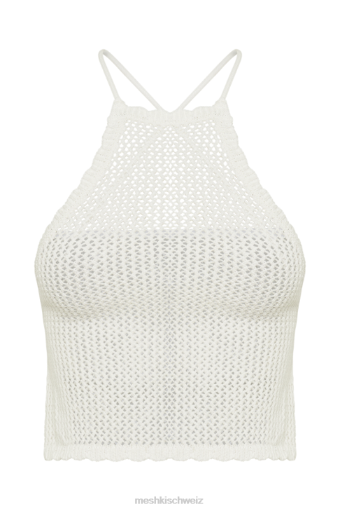 Meshki Sylvana Häkel-Neckholder-Top Weiß Kleidung 060V756