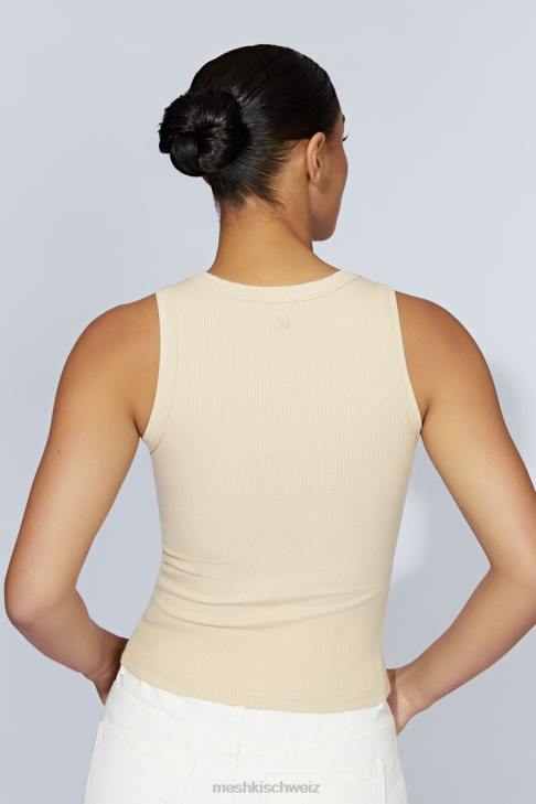 Meshki Zanna geripptes Tanktop Creme Kleidung 060V1069