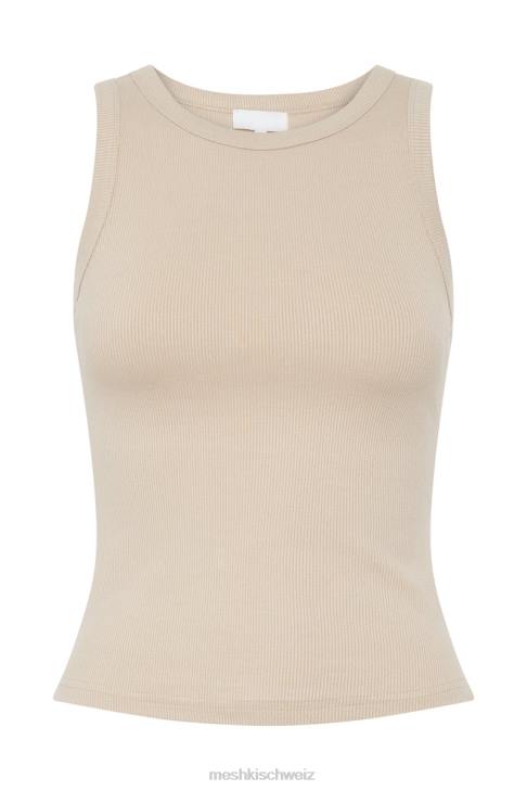 Meshki Zanna geripptes Tanktop Creme Kleidung 060V1069