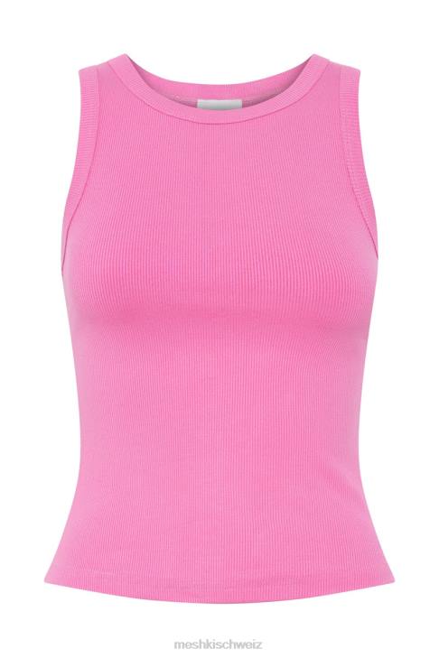 Meshki Zanna geripptes Tanktop Kaugummirosa Kleidung 060V1123