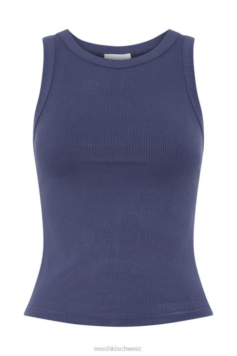 Meshki Zanna geripptes Tanktop Mitternachtsmarine Kleidung 060V986