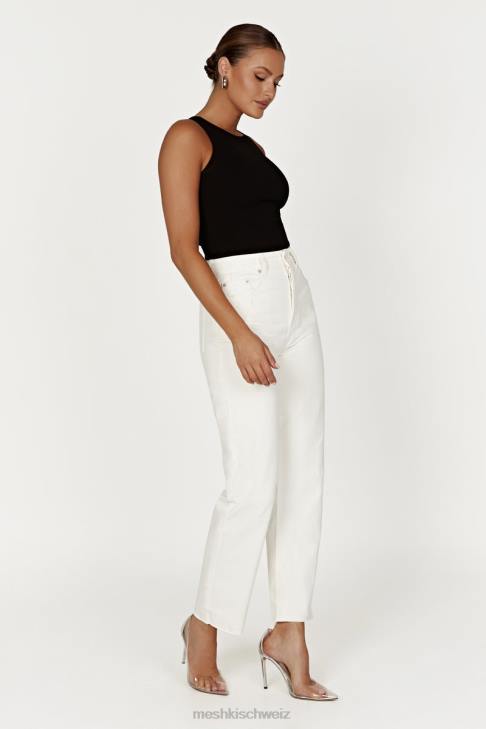 Meshki Zanna geripptes Tanktop Schwarz Kleidung 060V908