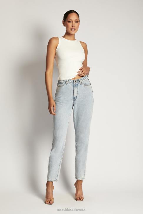 Meshki Zanna geripptes Tanktop Weiß Kleidung 060V863