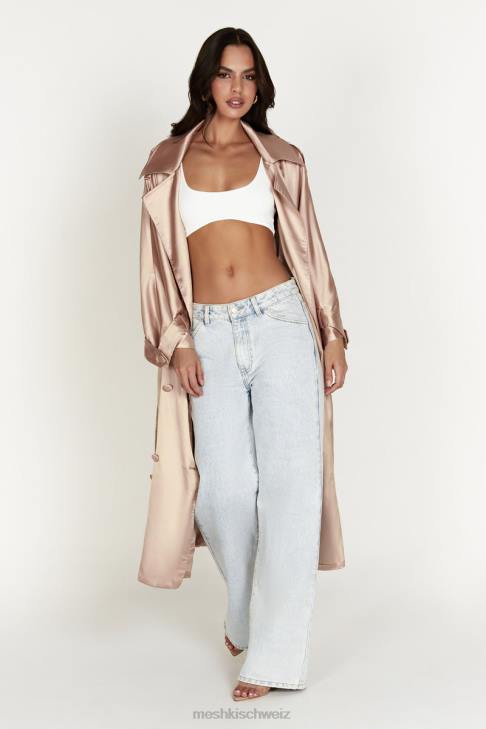 Meshki Azaela-Satin-Trenchcoat Sekt Kleidung 060V1654