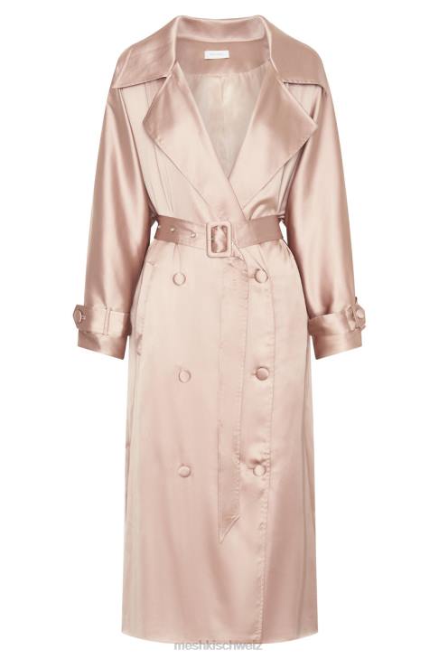 Meshki Azaela-Satin-Trenchcoat Sekt Kleidung 060V1654