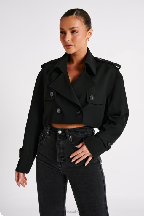 Meshki Kurzer Trenchcoat von Palmer Schwarz Kleidung 060V1629
